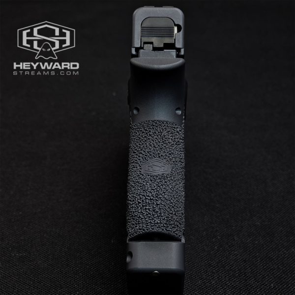 Custom Glock 43, Chantel Blue & Sniper Grey, Stippled - Image 3