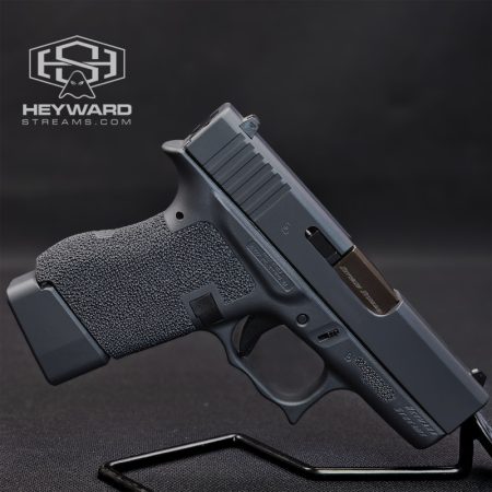 Custom Glock 43, Chantel Blue & Sniper Grey, Stippled