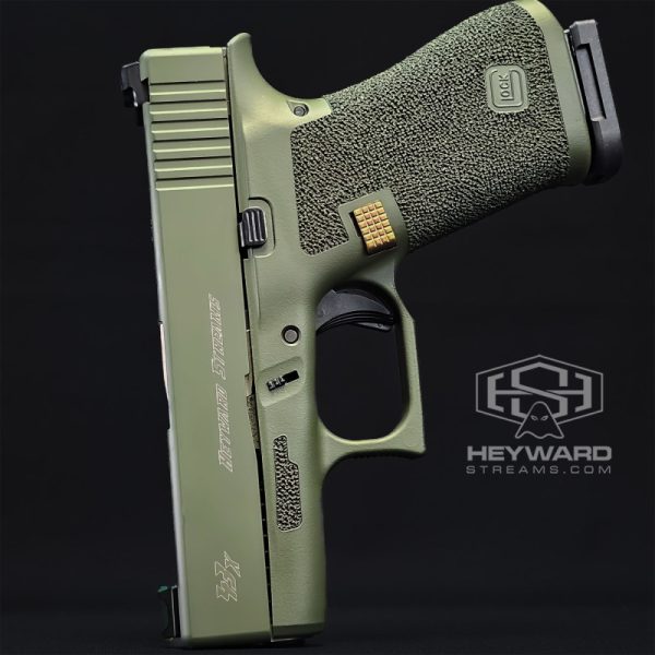 Custom GLOCK 43x, OD GREEN Cerakote, Stippled - Image 2