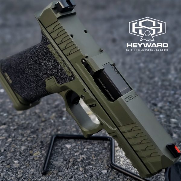 Customized P80 G19, OD Green, Stippled - Image 3