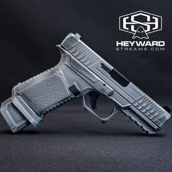 Glock 19 Plataform Pistol , Grey Battle Worn Cerakote Finish - Image 5