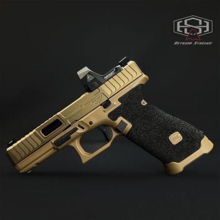 Custom Glock 17 Gen 5, Stippled, ZPS.1 Slide, G19X Cerakote, 9mm