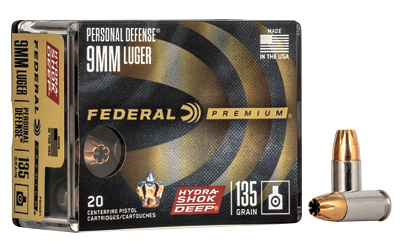 FED HYDRA-SHOK DEEP 9MM 135GR HP 20