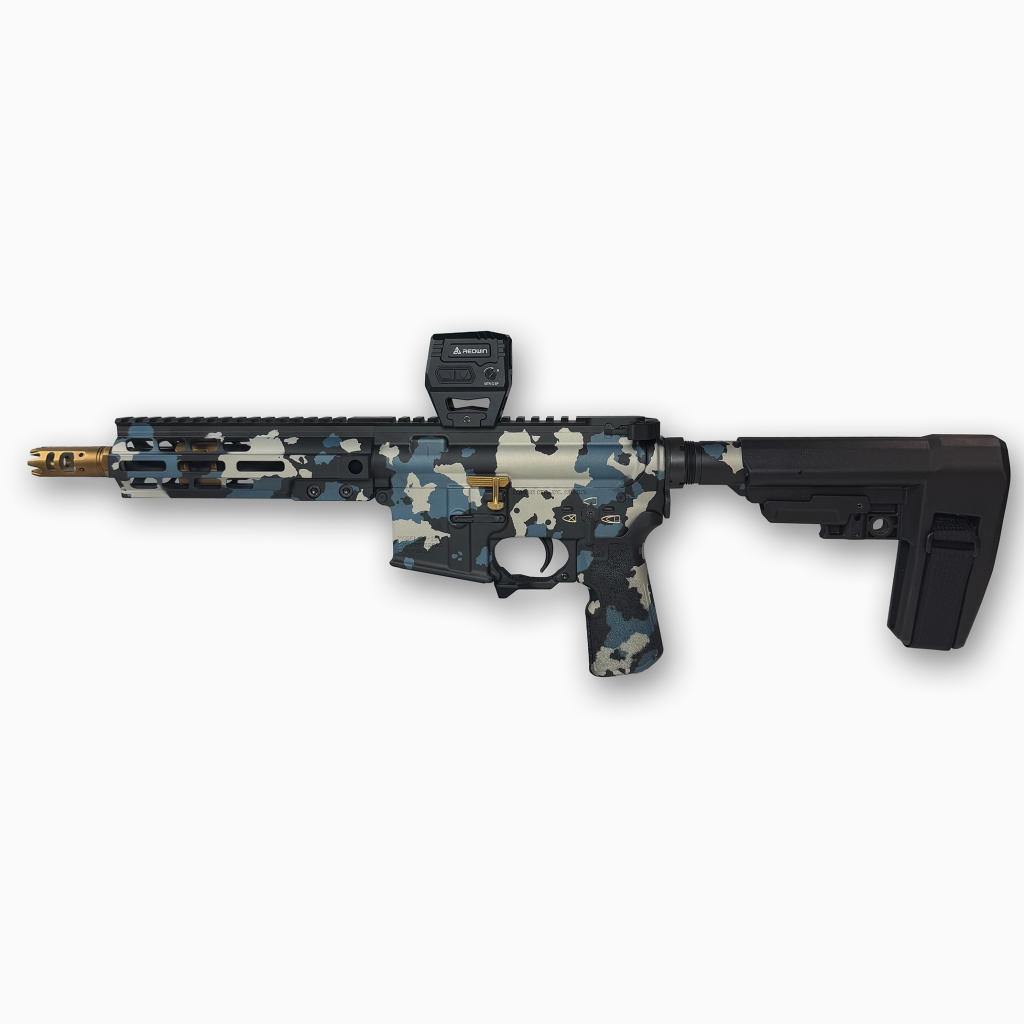 Blue Titanium & Nickel Camo AR Pistol | .300 BLK | 7.5"