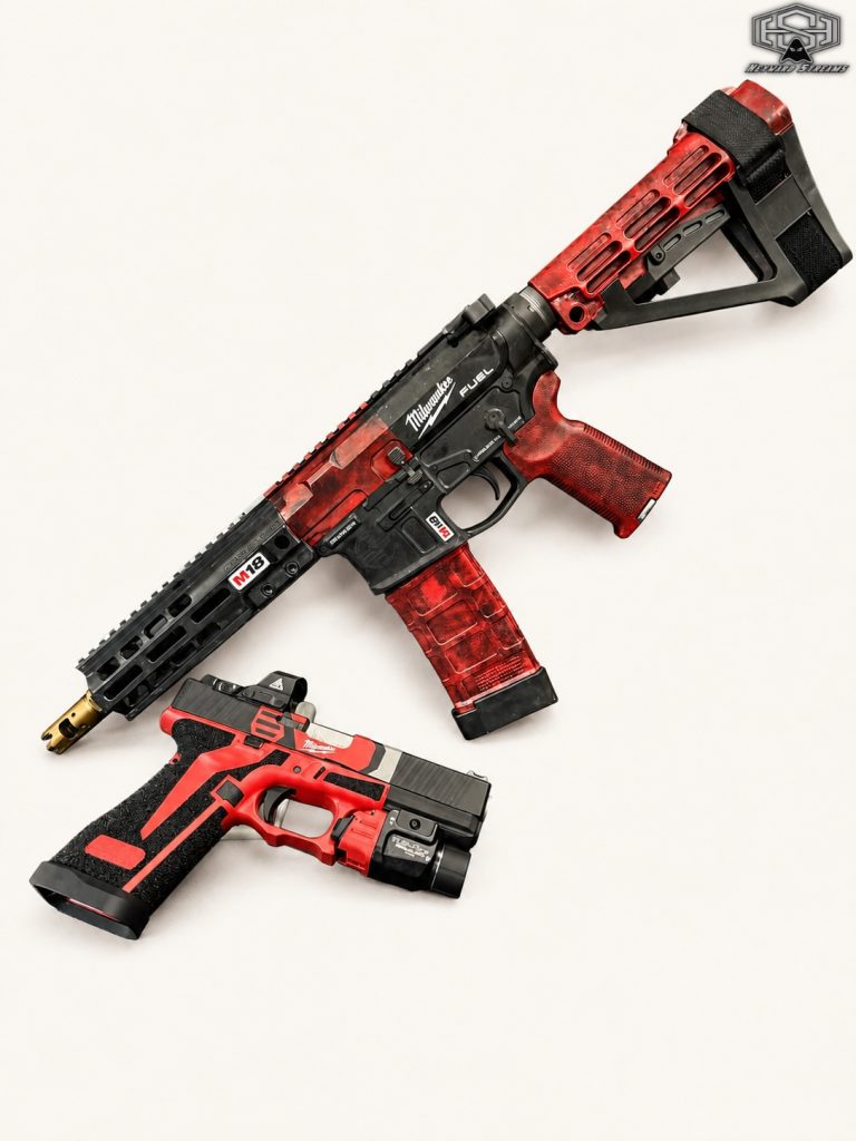 Custom M18 Milwaukee FUEL-Themed AR-15 Pistol — Shield Arms