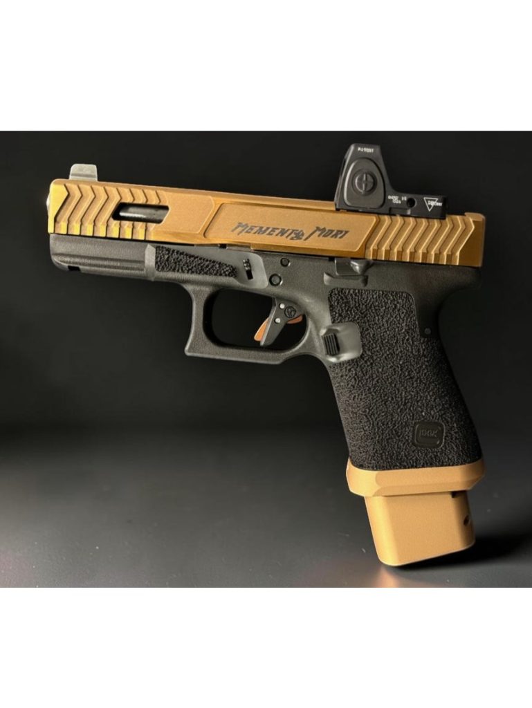 Glock 19 Custom|Precision-milled OEM SLIDE| Burnt Bronze Cerakote