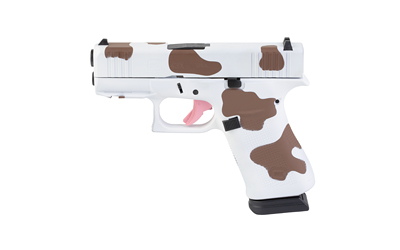 GLOCK 43X 9MM 15RD BRN COW PRINT